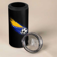 Bosnia and Herzegovina Soccer Lover Bosnian Flag 4 in 1 Can Cooler Tumbler
