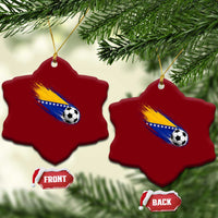 Bosnia and Herzegovina Soccer Lover Bosnian Flag Ceramic Ornament