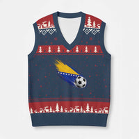 Bosnia and Herzegovina Soccer Lover Bosnian Flag V-Neck Knit Sweater Vest