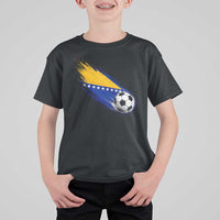 Bosnia and Herzegovina Soccer Lover Bosnian Flag T Shirt For Kid
