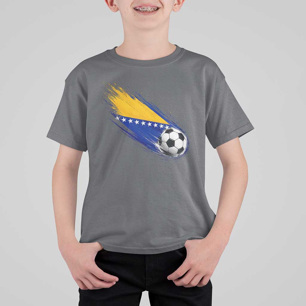 Bosnia and Herzegovina Soccer Lover Bosnian Flag T Shirt For Kid