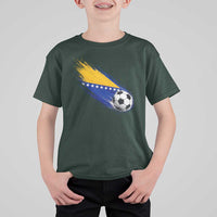 Bosnia and Herzegovina Soccer Lover Bosnian Flag T Shirt For Kid