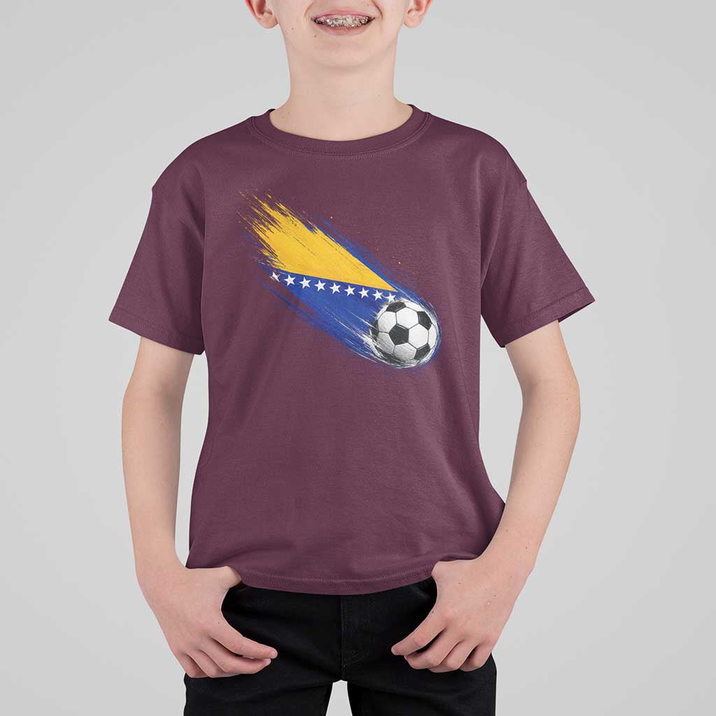 Bosnia and Herzegovina Soccer Lover Bosnian Flag T Shirt For Kid