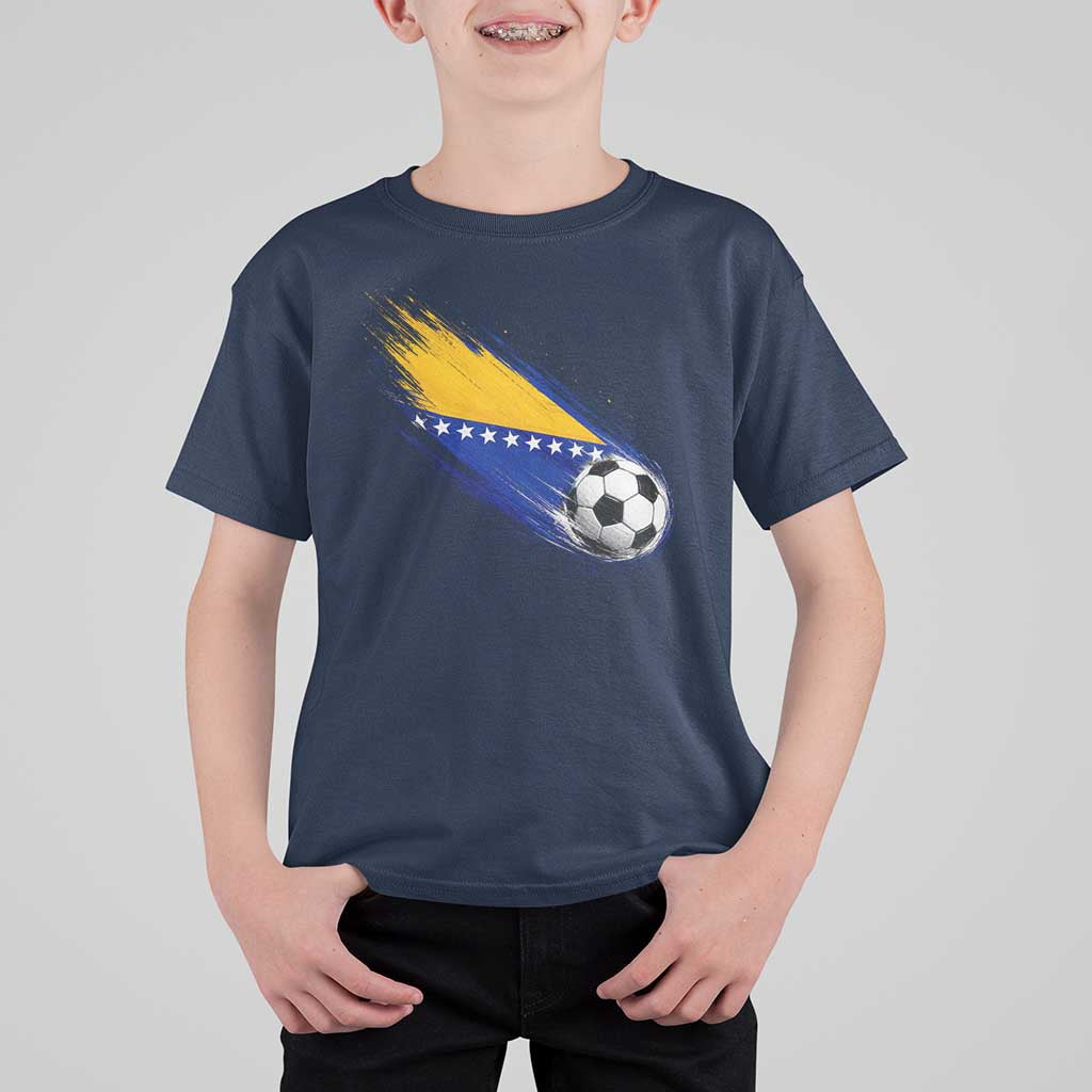 Bosnia and Herzegovina Soccer Lover Bosnian Flag T Shirt For Kid
