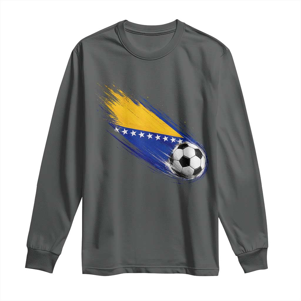Bosnia and Herzegovina Soccer Lover Bosnian Flag Long Sleeve Shirt