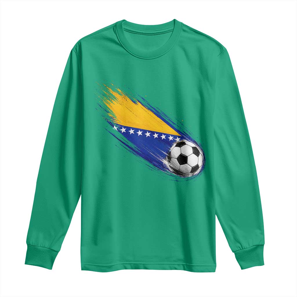 Bosnia and Herzegovina Soccer Lover Bosnian Flag Long Sleeve Shirt