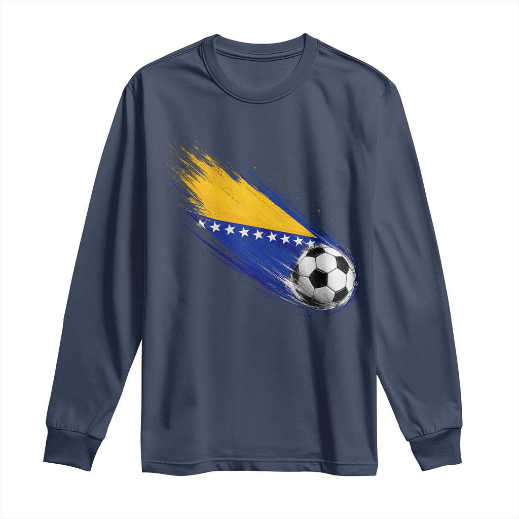 Bosnia and Herzegovina Soccer Lover Bosnian Flag Long Sleeve Shirt