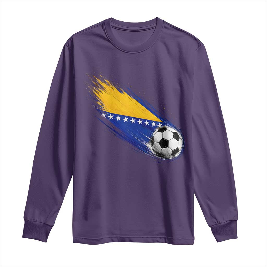 Bosnia and Herzegovina Soccer Lover Bosnian Flag Long Sleeve Shirt