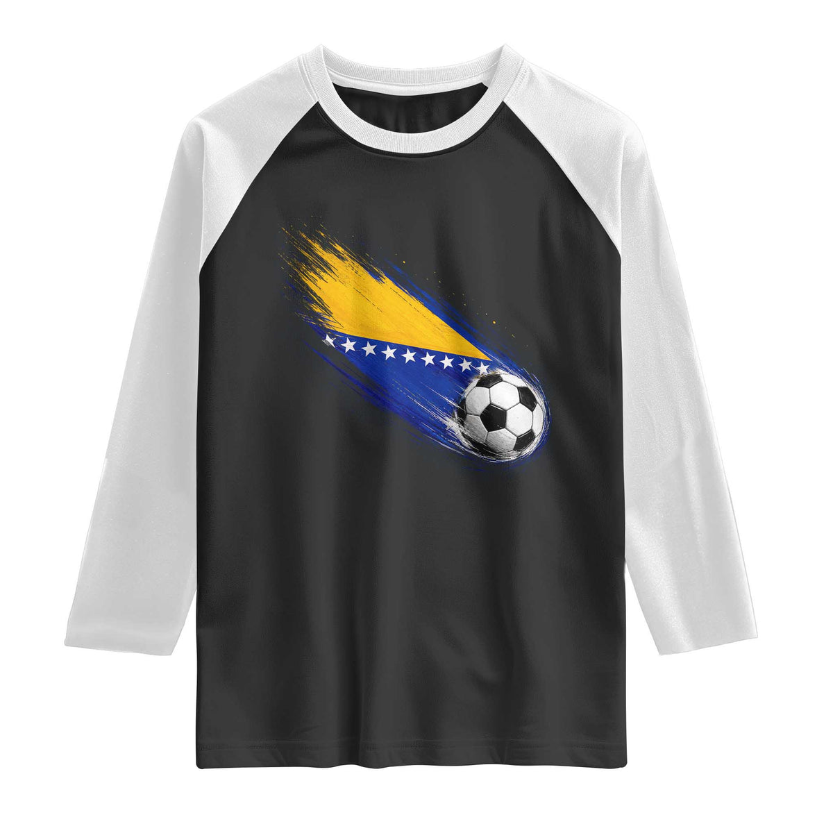 Bosnia and Herzegovina Soccer Lover Bosnian Flag Raglan Shirt