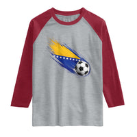Bosnia and Herzegovina Soccer Lover Bosnian Flag Raglan Shirt