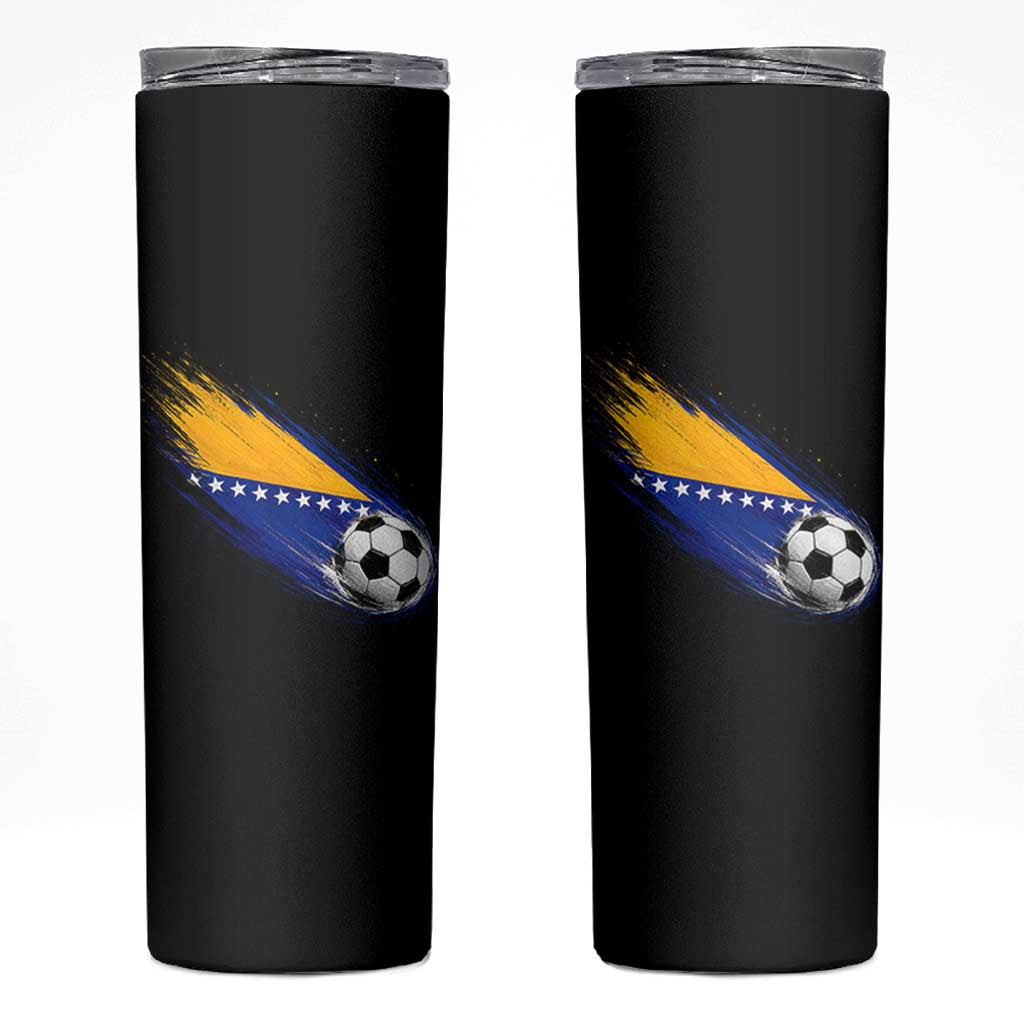 Bosnia and Herzegovina Soccer Lover Bosnian Flag Skinny Tumbler