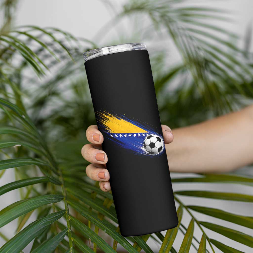 Bosnia and Herzegovina Soccer Lover Bosnian Flag Skinny Tumbler