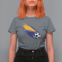 Bosnia and Herzegovina Soccer Lover Bosnian Flag T Shirt For Women
