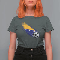 Bosnia and Herzegovina Soccer Lover Bosnian Flag T Shirt For Women