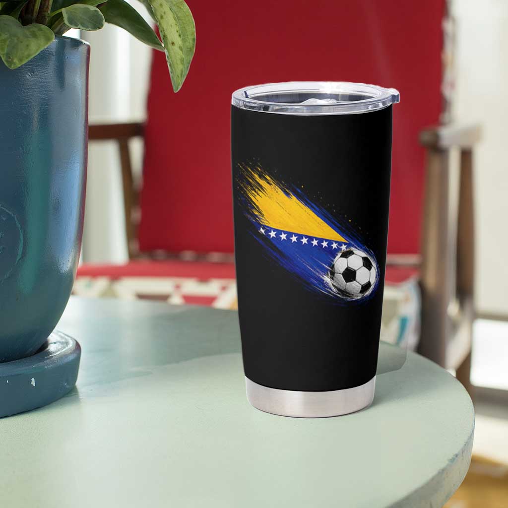 Bosnia and Herzegovina Soccer Lover Bosnian Flag Tumbler Cup