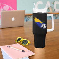 Bosnia and Herzegovina Soccer Lover Bosnian Flag Tumbler With Handle