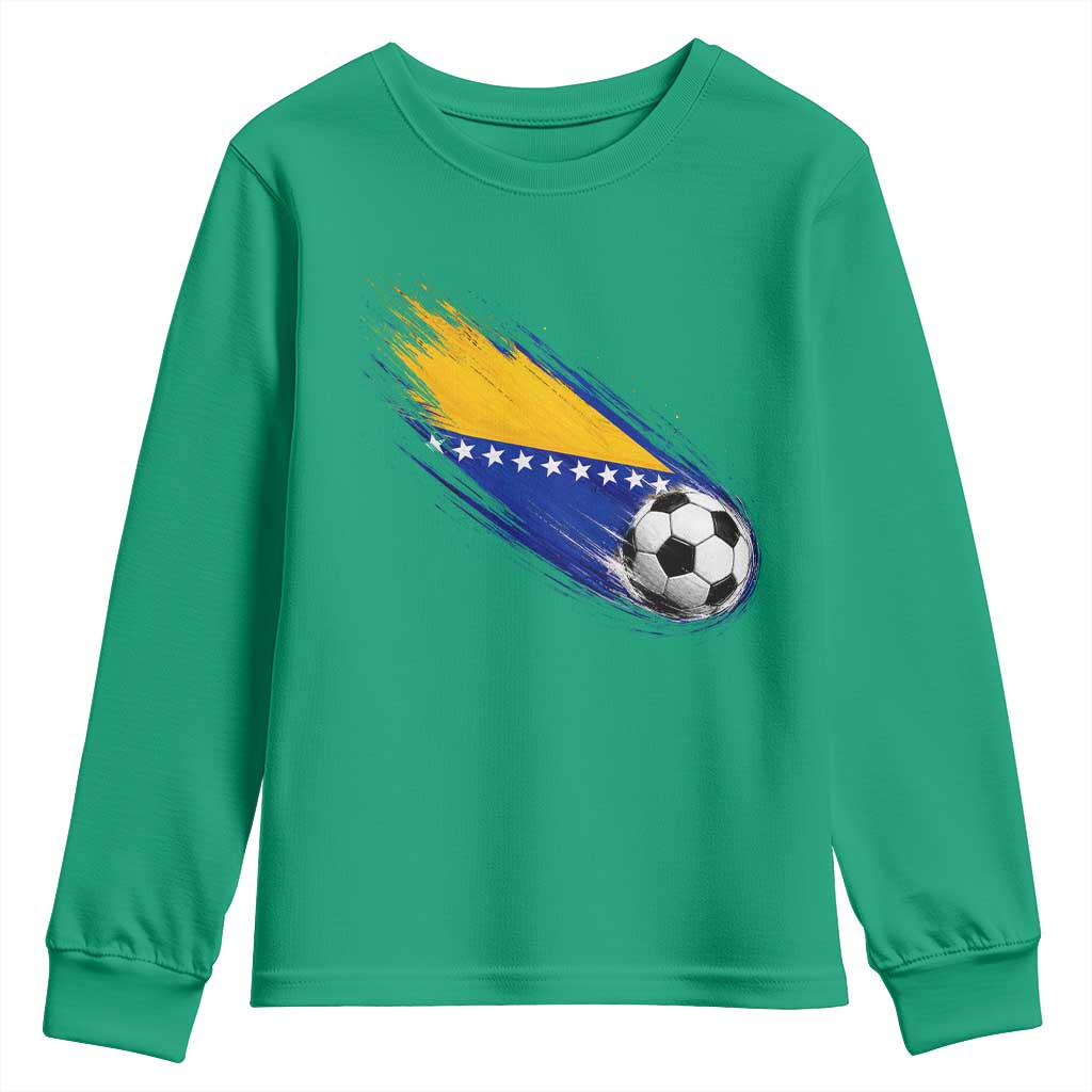 Bosnia and Herzegovina Soccer Lover Bosnian Flag Youth Sweatshirt