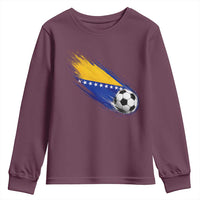 Bosnia and Herzegovina Soccer Lover Bosnian Flag Youth Sweatshirt