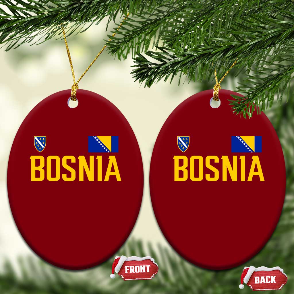 Bosnia and Herzegovina Pride Ceramic Ornament BiH Bosnian Flag Souvenirs