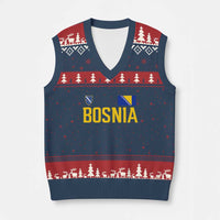 Bosnia and Herzegovina Pride V-Neck Knit Sweater Vest BiH Bosnian Flag Souvenirs