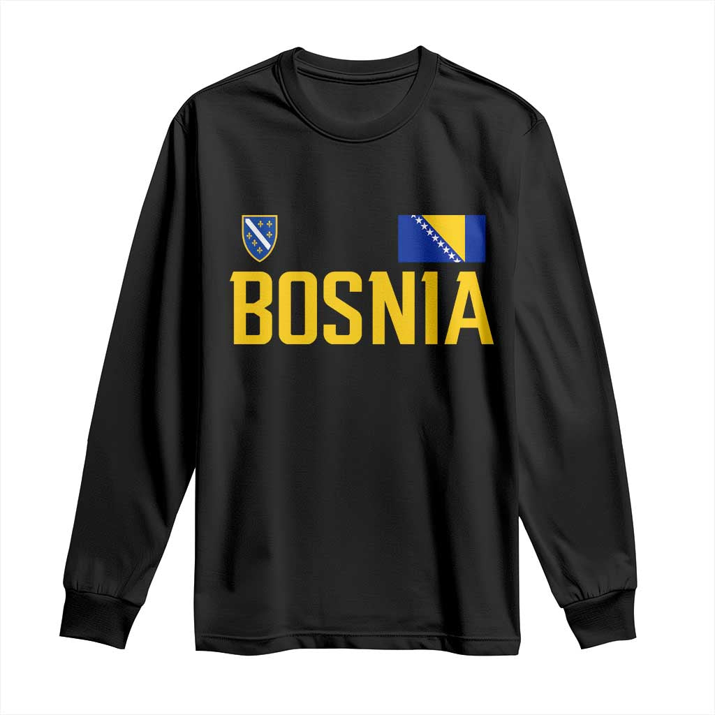 Bosnia and Herzegovina Pride Long Sleeve Shirt BiH Bosnian Flag Souvenirs