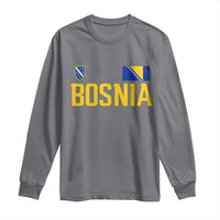 Bosnia and Herzegovina Pride Long Sleeve Shirt BiH Bosnian Flag Souvenirs