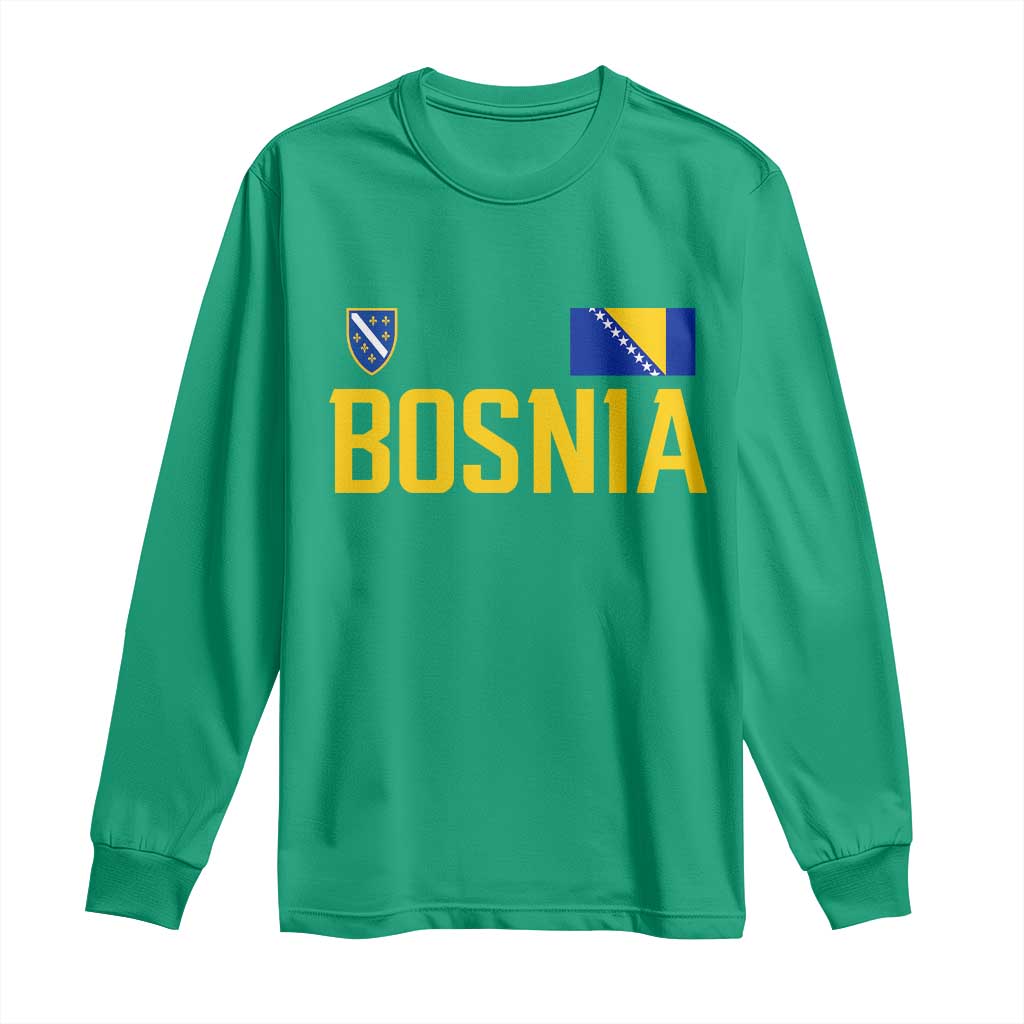 Bosnia and Herzegovina Pride Long Sleeve Shirt BiH Bosnian Flag Souvenirs