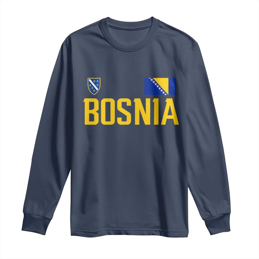 Bosnia and Herzegovina Pride Long Sleeve Shirt BiH Bosnian Flag Souvenirs