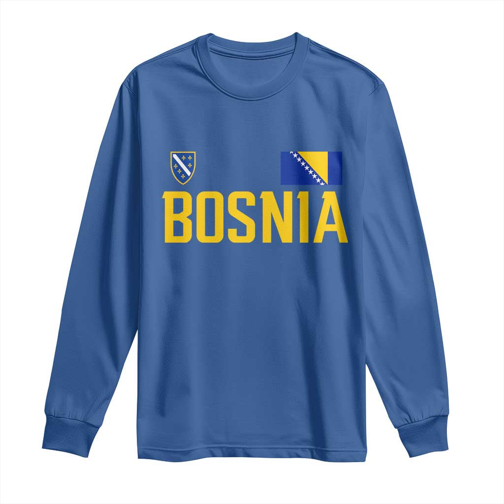 Bosnia and Herzegovina Pride Long Sleeve Shirt BiH Bosnian Flag Souvenirs
