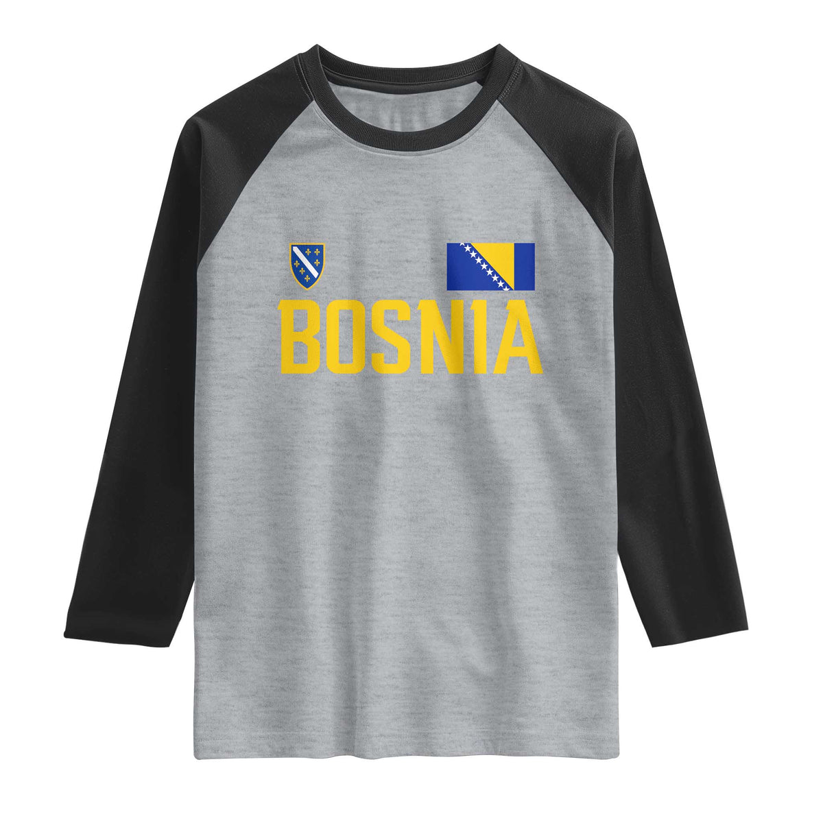 Bosnia and Herzegovina Pride Raglan Shirt BiH Bosnian Flag Souvenirs