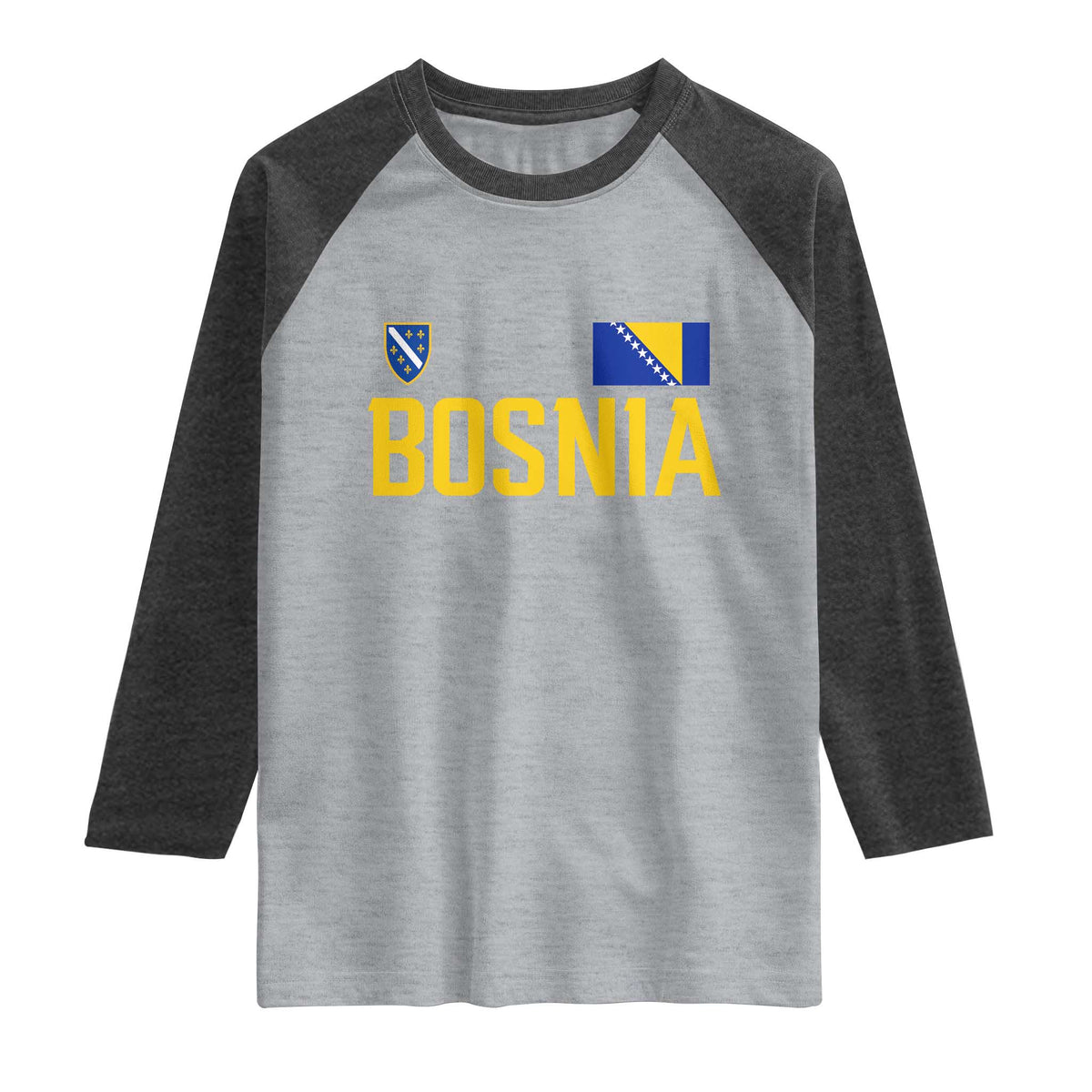 Bosnia and Herzegovina Pride Raglan Shirt BiH Bosnian Flag Souvenirs