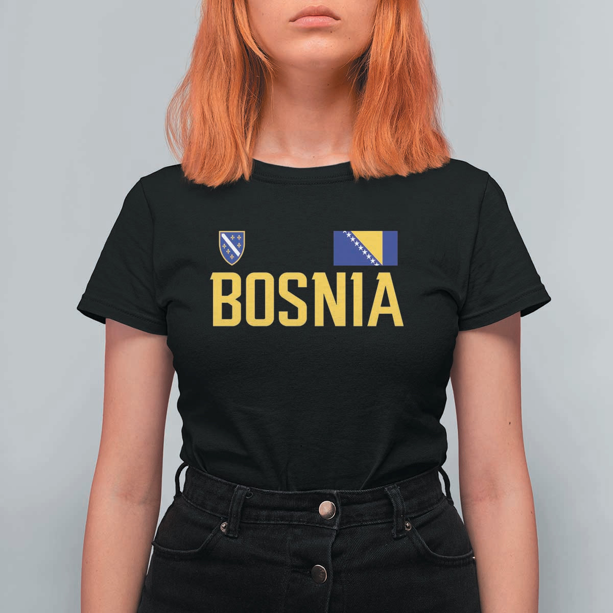 Bosnia and Herzegovina Pride T Shirt For Women BiH Bosnian Flag Souvenirs