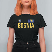 Bosnia and Herzegovina Pride T Shirt For Women BiH Bosnian Flag Souvenirs