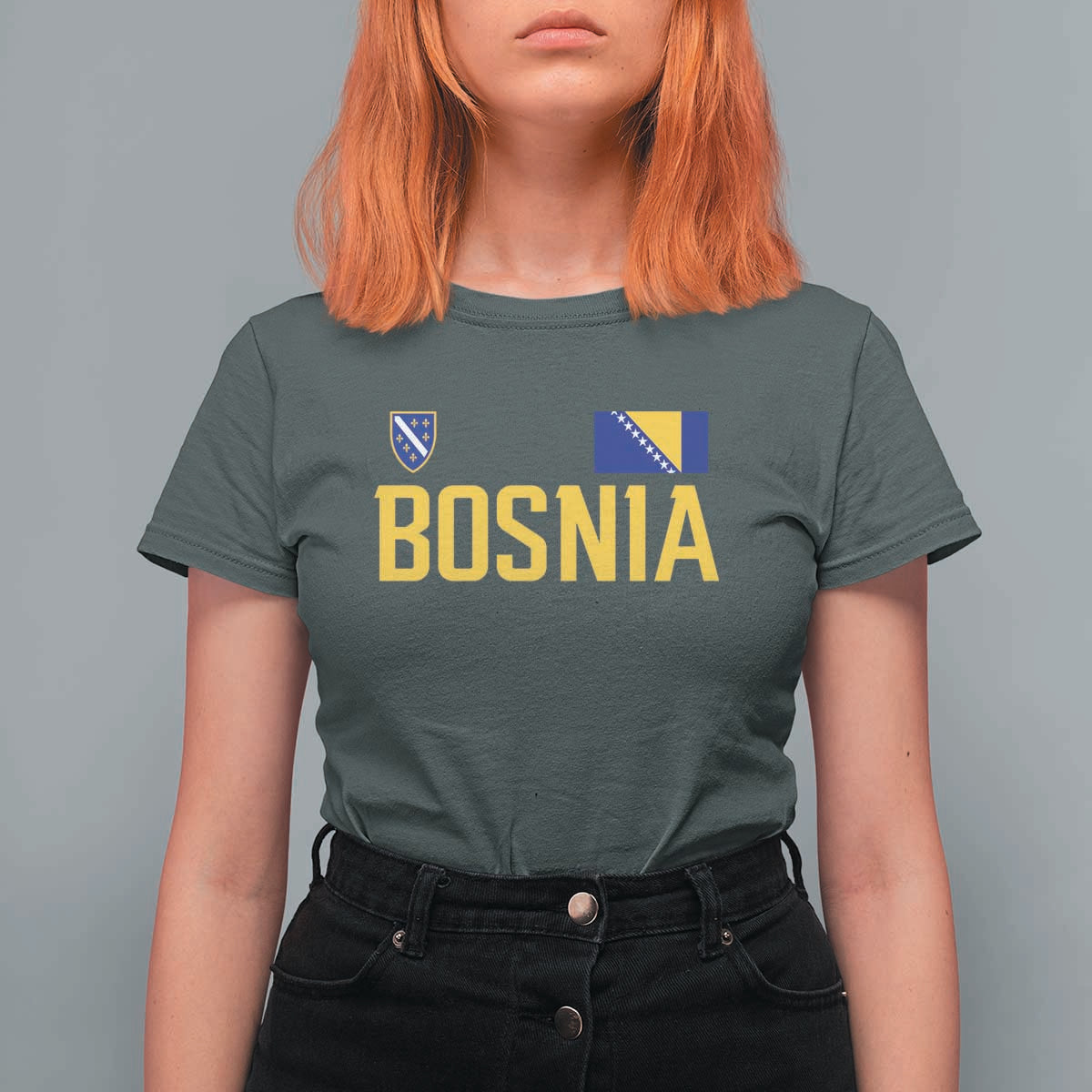 Bosnia and Herzegovina Pride T Shirt For Women BiH Bosnian Flag Souvenirs