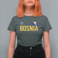 Bosnia and Herzegovina Pride T Shirt For Women BiH Bosnian Flag Souvenirs