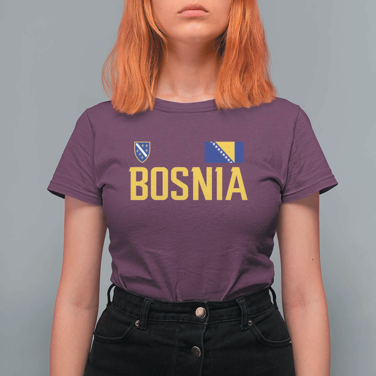 Bosnia and Herzegovina Pride T Shirt For Women BiH Bosnian Flag Souvenirs