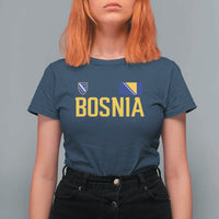Bosnia and Herzegovina Pride T Shirt For Women BiH Bosnian Flag Souvenirs