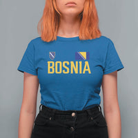 Bosnia and Herzegovina Pride T Shirt For Women BiH Bosnian Flag Souvenirs