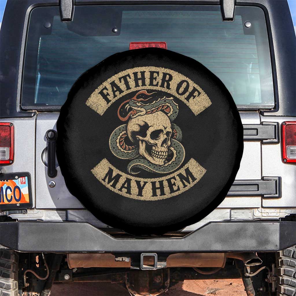 Father Of Mayhem Spare Tire Cover Dad Snake Skull Fathers Day