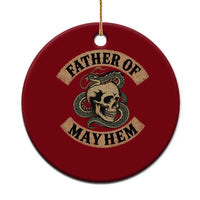 Father Of Mayhem Ceramic Ornament Dad Snake Skull Fathers Day