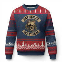 Father Of Mayhem Ugly Christmas Sweater Dad Snake Skull Fathers Day