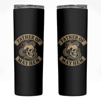 Father Of Mayhem Skinny Tumbler Dad Snake Skull Fathers Day