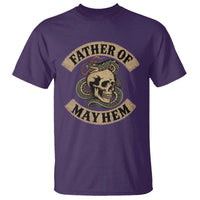 Father Of Mayhem T Shirt Dad Snake Skull Fathers Day