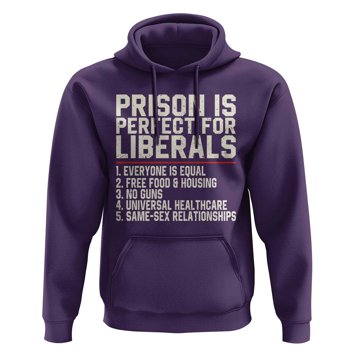 Prison Is Perfect For Liberals Hoodie Funny Anti Liberal Political Quote