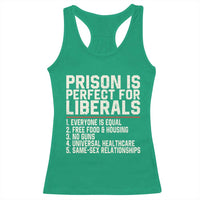 Prison Is Perfect For Liberals Racerback Tank Top Funny Anti Liberal Political Quote