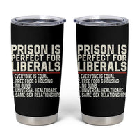 Prison Is Perfect For Liberals Tumbler Cup Funny Anti Liberal Political Quote