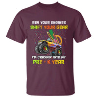 Back To School T Shirt Rev Your Engines Shift Your Gear I'm Crashin' Into My Pre - K Year - Wonder Print Shop