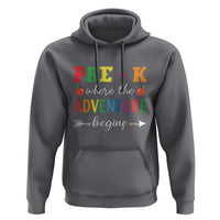 Back To School Hoodie Pre-K Where The Adventure Begins Apple Arrow - Wonder Print Shop