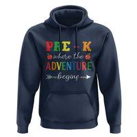 Back To School Hoodie Pre-K Where The Adventure Begins Apple Arrow - Wonder Print Shop