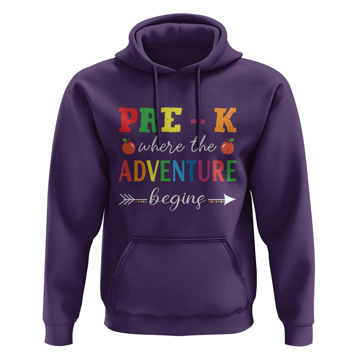 Back To School Hoodie Pre-K Where The Adventure Begins Apple Arrow - Wonder Print Shop